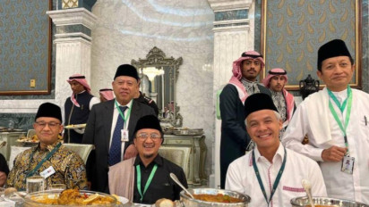 Momen Pertemuan Anies Baswedan dan Ganjar Pranowo di Jamuan Makan Siang Raja Salman bin Abdulaziz