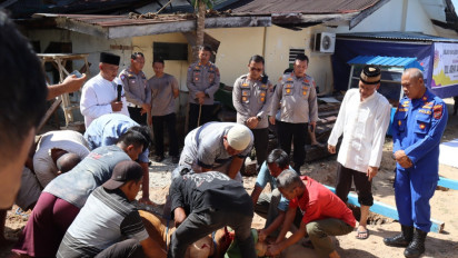 Polres Sibolga Sembelih Lima Hewan kurban, Rayakan Idul Adha 1444 H