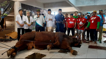 Ramah Lingkungan, Penyembelihan Hewan Kurban di Masjid Agung Surabaya Usung Konsep One Stop Production
