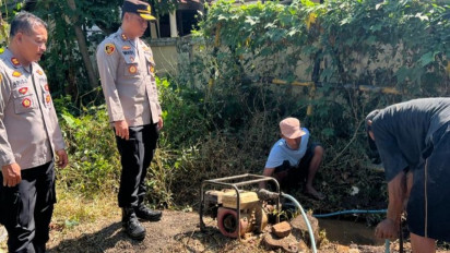 Musim Kemarau, Polres Probolinggo Kota Gali Sumur Bor untuk Warga