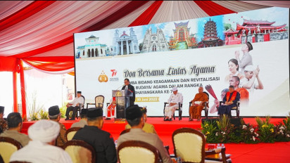 Gelar Doa Bersama Lintas Agama Jelang Hari Bhayangkara, Kapolri: Keberagaman Modal Jaga Persatuan-Kesatuan