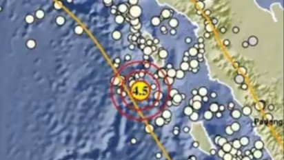 Nias Selatan Diguncang Gempa Dua Kali Berkekuatan M 4,9 dan M 4,4