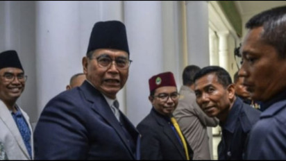 BERITA FOTO: Panji Gumilang Tiba di Bareskrim Polri