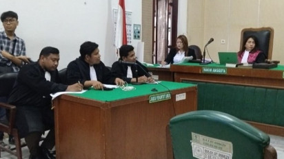 Sidang Terdakwa Korupsi Proyek Rekonstruksi Jalan di Kabupaten Samosir Senilai Rp 6,1 Milyar