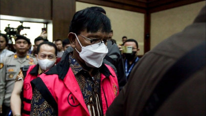 Johnny G Plate Masih Bungkam Soal Eksepsi Kasus Korupsi BTS Kominfo