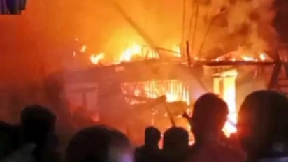 Kebakaran Hebat di Musi Banyuasin, Rumah Adat Hangus Dilalap Api Besar, Kerugian Ratusan Juta Rupiah