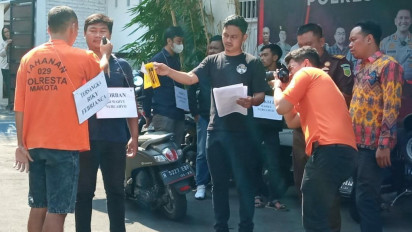 Reka Ulang Kasus Pembunuhan di Jembatan Araya Malang, Tersangka Lakukan 9 Adegan