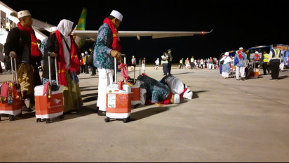Tiba di Tanah Air, 1.440 Jemaah Langsung Dibawa ke Asrama Haji Transit Manyaran Semarang