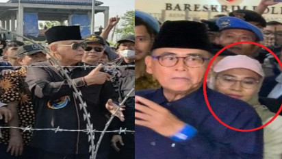 Terkuak! Identitas Wanita yang Setia Temani Panji Gumilang saat Diperiksa di Mabes Polri