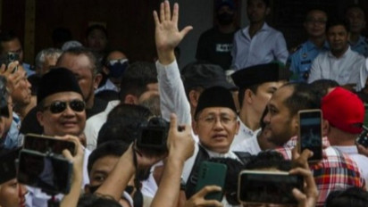 Hari Ini! Anas Urbaningrum Bebas Murni, Relawan dan Temannya Kumpul di Bapas Bandung