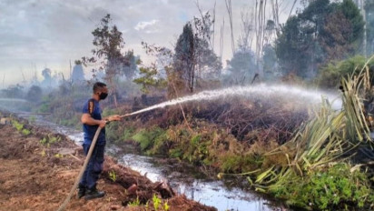 Hujan Redakan Karhutla 3 Lokasi di Aceh Barat