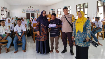 Prihatin! Seorang Siswa di Palas Tak Punya Seragam Sekolah, Orangtuanya Tak Mampu.