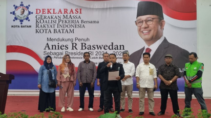 Koalisi Pekerja dan Rakyat Batam Deklarasi Dukung Anies Jadi Presiden 2024-2029