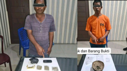 Edarkan Ganja, 2 Pemuda di Tanah Karo Diboyong Polisi