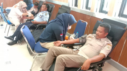 Kegiatan Donor Darah di Kejari Karimun, Lebih dari 200 Kantong Darah Terkumpul