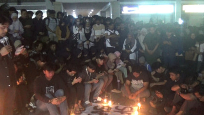 Ratusan Mahasiswa UMY Gelar Doa Bersama Untuk Redho Tri Agustian Korban Mutilasi