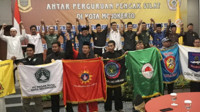 Ratusan Pendekar Silat di Mojokerto Gelar Deklarasi Damai, Demi Munculkan Prestasi dan Kamtibmas