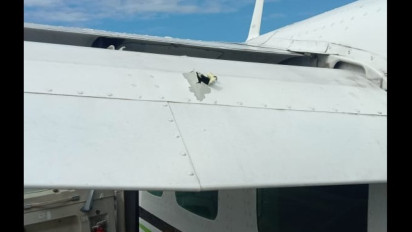 Begini Penampakan Pesawat Caravan PK-SNO yang Ditembak OTK di Distrik Homeyo Kabupaten Intan Jaya