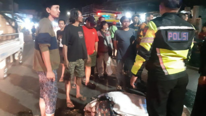 Wanita Asal Klepu Malang Tertabrak Motor Sampai Terlindas Truk Gandeng di Jalan Raya Turen Malang