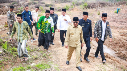 Pj Bupati Musi Banyuasin Tinjau Lahan Pembangunan Kampus NU