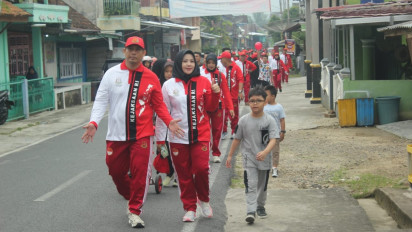Menjelang Perayaan HUT Bhakti Adhyaksa ke-63, Kajari Oku Selatan Gelar Jalan Sehat