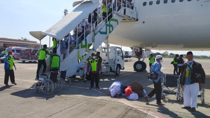 Jemaah Haji Asal Solo Jawa Tengah Mulai Tiba di Tanah Air