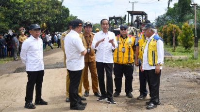 Jokowi Tinjau Perbaikan Jalan di Bengkulu Utara, 40 Persen Belum Mantap