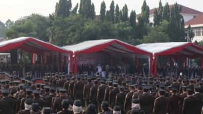 Presiden Jokowi Jadi Inspektur Upacara Hari Bhakti Adhyaksa