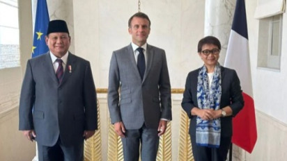 Menhan Prabowo dan Menlu Retno bertemu Presiden Prancis, Ini yang Dibahas