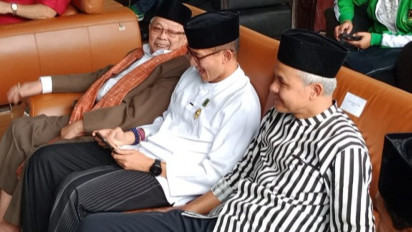Bertemu dengan Sandiaga Uno di Rumah Rachmat Yasin, Ganjar Pranowo: Klop!