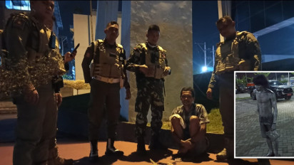 Patroli Trantibmas, Satpol PP Sumut Tangkap Satu Pelaku Diduga Pencuri Besi dan Amankan Manusia Silver