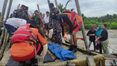 Tim SAR Temukan Anak Tenggelam di Sungai Indragiri Meninggal