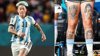 Bukan Messi, Pemain Timnas Argentina Ini Justru Pasang Tato Cristiano Ronaldo di Kakinya
