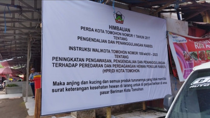 Pemkot Tomohon Keluarkan Perda dan Instruksi Walikota Larangan Penjualan Daging Anjing dan Kucing di Pasar