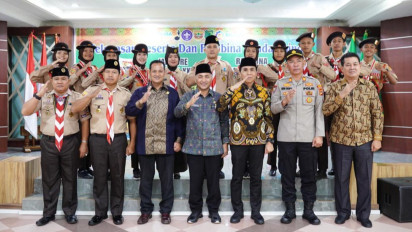 Pj Bupati Muba Lepas Anggota Pramuka Ikuti Raimuna Nasional dan Jambore Dunia di Korea Selatan