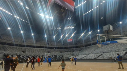 Timnas Basket Putra Indonesia Jadi yang Pertama Jajal Indonesia Arena