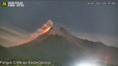 Gunung Merapi Kembali Luncurkan Awan Panas Sejauh 1,5 Kilometer pada Jumat 28/7 Malam