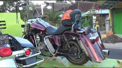 Rombongan Moge Kecelakaan di Jalur Wisata Sarangan, Satu Luka-luka