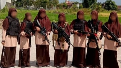 Soal Viralnya Foto Santriwati Ponpes Baitul Qur'an Al-Jahra, Polres Magetan Tegas: Penggunaan Airsoft Gun Diatur dalam Perpol