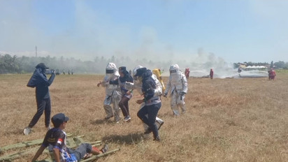 Alami Kerusakan Mesin, Pesawat Terbakar di Bandara Sumbawa, Puluhan Korban Luka Luka