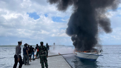 Kapal Boat Snorkeling Meledak di Nusa Penida, Kapten Kapal Luka Bakar Dilarikan ke Rumah Sakit