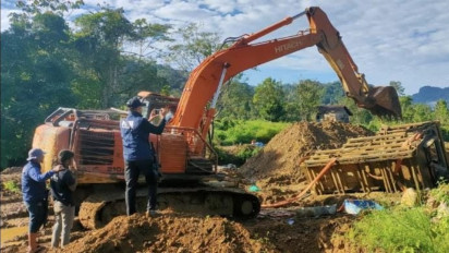Ditreskrimsus Polda Aceh Amankan 4 Penambang Emas Ilegal 