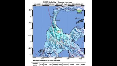 Aktivitas Sesar Aktif Picu Gempa Bumi Magnitudo 5,2 di Parigi Moutong