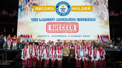 Semangat Kolaborasi Wujudkan Pemecahan Guinness World Records Pergelaran Angklung Terbesar di Dunia