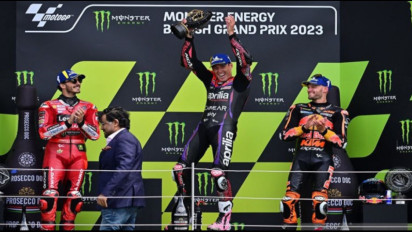 Brilian! Salip Bagnaia pada Lap Terakhir, Aleix Espargaro Juarai MotoGP Seri Inggris di Sirkuit Silverstone