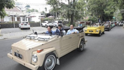 Naik VW Bareng Anies Baswedan di Bandung, AHY: Kebersamaan dan Tujuan yang Sama untuk Perubahan