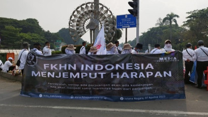 Tuntut Pemerintah Minta Honorer Nakes dan Non Nakes Jadi ASN, KHN Indonesia Gelar Aksi di Silang Monas Jakarta