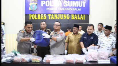 Polres Tanjungbalai Sumut Ungkap Sindikat Narkoba Internasional, 15 Kilogram Sabu dan 10.000 Butir Pil Ekstasi Diamankan