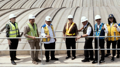 Dubes Australia Bersama Menteri PUPR Tinjau Instalasi Pengolahan Air Limbah di Palembang