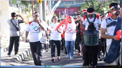 Keren! Jalan Sehat Heroik Sambil Pungut Sampah Semarakkan Kemerdekaan RI Ke-78 di Kota Batu